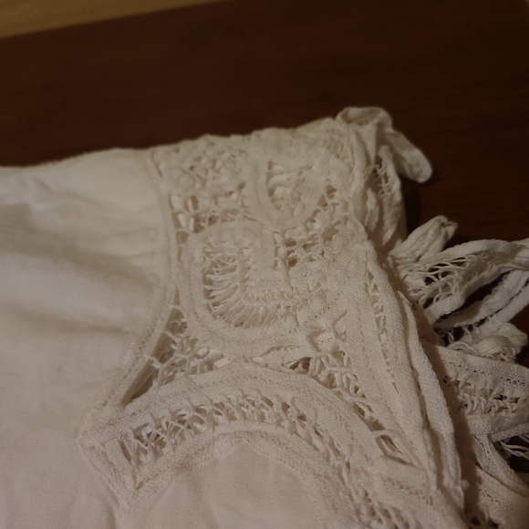 Vintage Large Rectangular Battenburg Lace Tablecloth - Picture 10 of 12